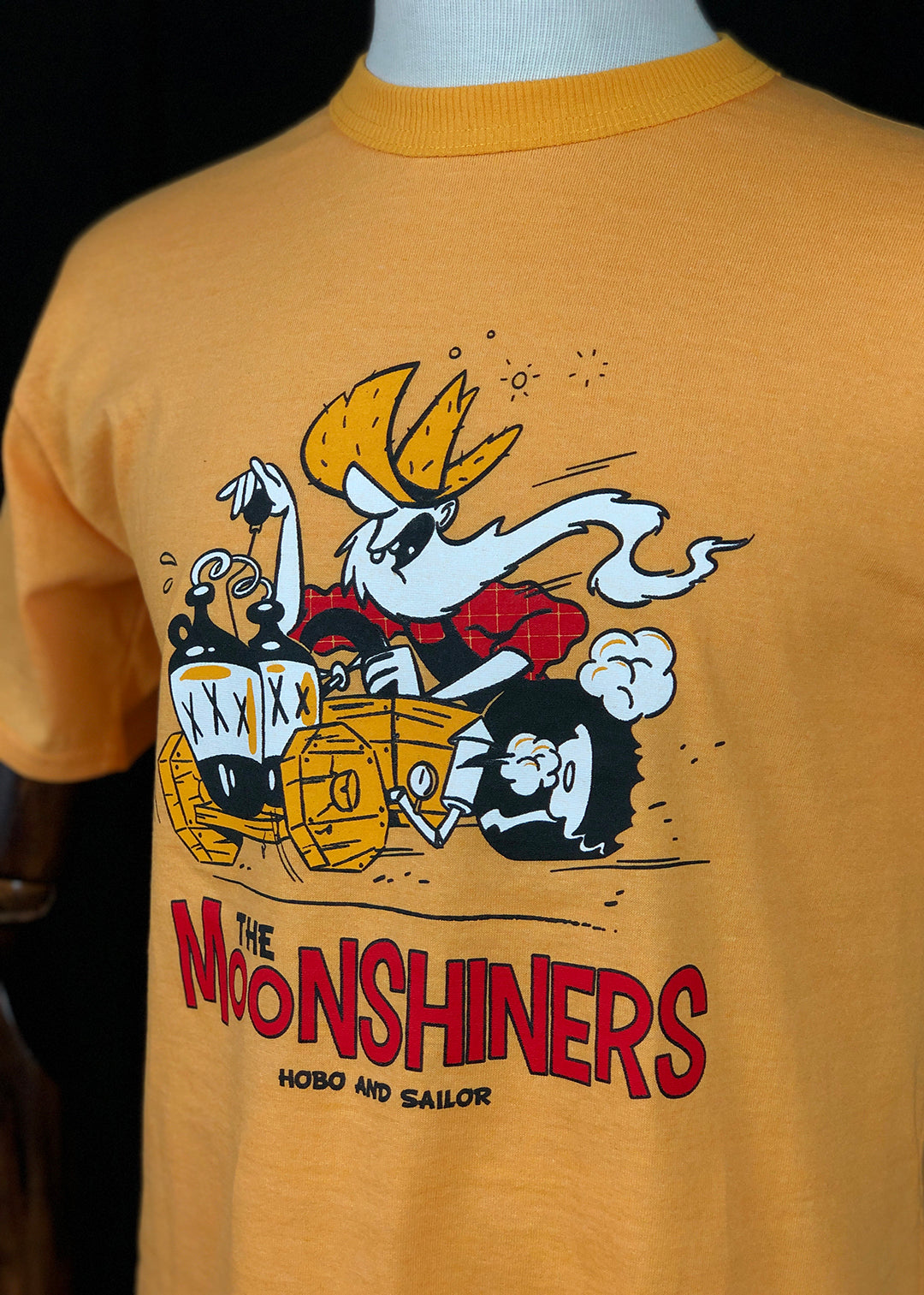 T-shirt. The Moonshiners. Yellow