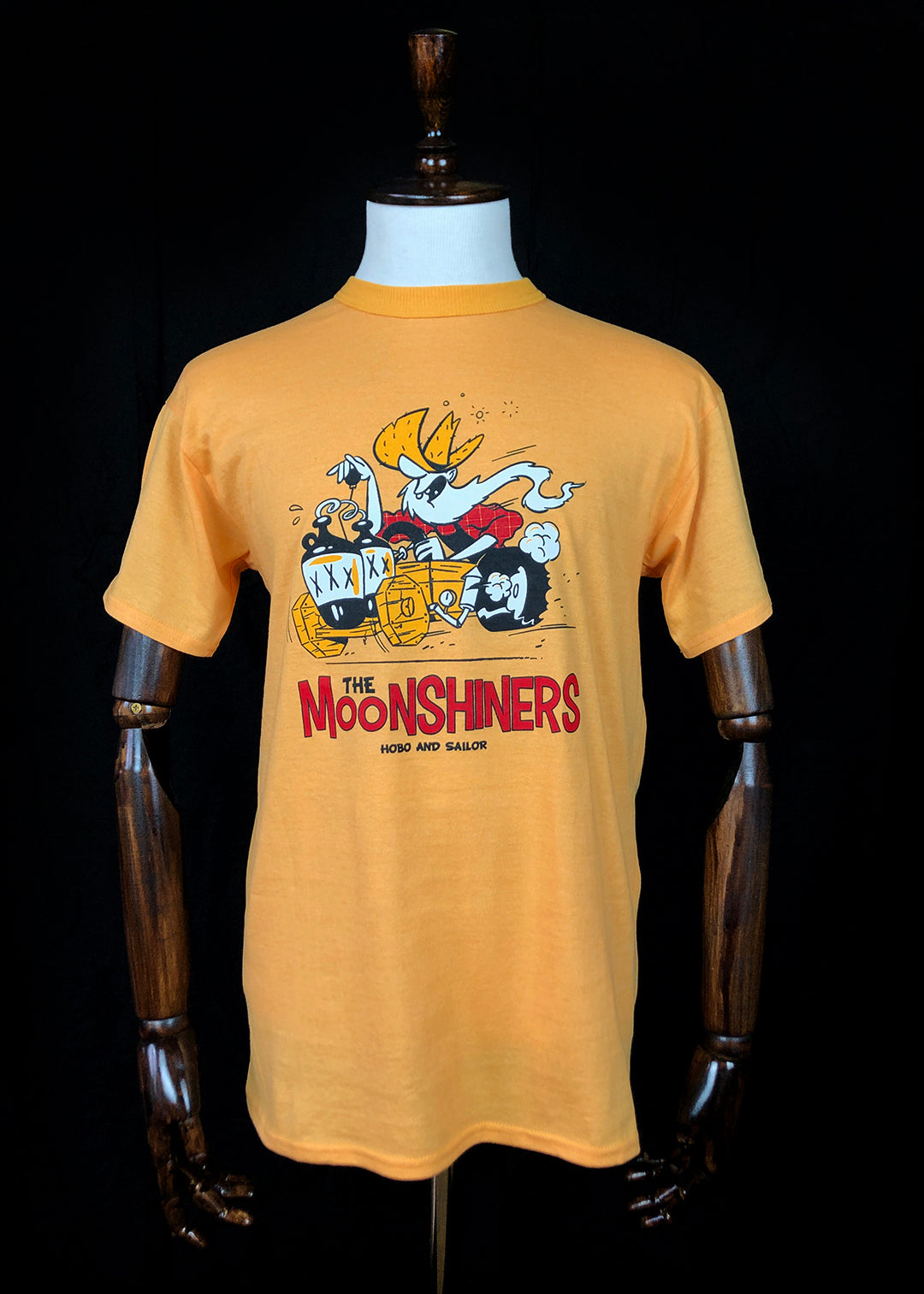 T-shirt. The Moonshiners. Yellow