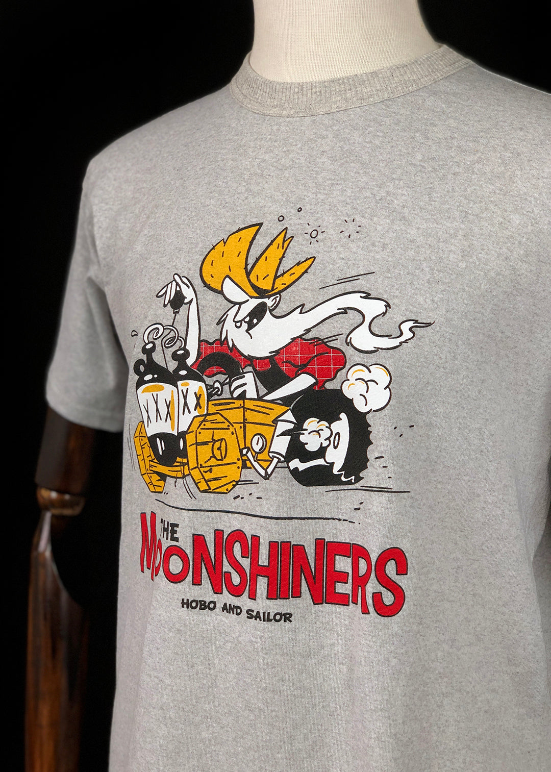 T-shirt. The Moonshiners. Grey Melange